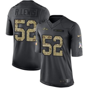 Ravens #52 Ray Lewis Black Youth Stitched NFL Limited 2016 Salute to Service Jersey Ravens #52 Ray Lewis Black Youth Stitched NFL Limited 2016 Salute to Service Jersey