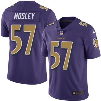 Ravens #57 C.J. Mosley Purple Youth Stitched NFL Limited Rush Jersey Ravens #57 C.J. Mosley Purple Youth Stitched NFL Limited Rush Jersey