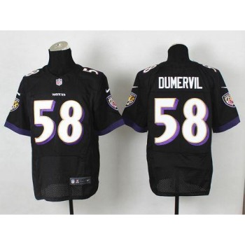 Ravens #58 Elvis Dumervil Black Alternate Men's Stitched NFL New Elite Jersey Ravens #58 Elvis Dumervil Black Alternate Men's Stitched NFL New Elite Jersey