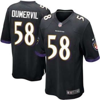 Ravens #58 Elvis Dumervil Black Alternate Youth Stitched NFL New Elite Jersey Ravens #58 Elvis Dumervil Black Alternate Youth Stitched NFL New Elite Jersey