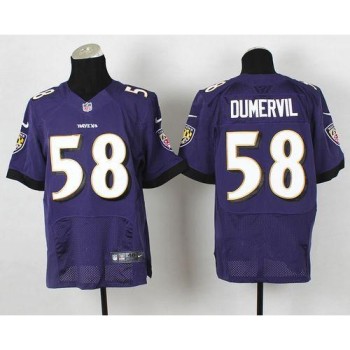 Ravens #58 Elvis Dumervil Purple Team Color Men's Stitched NFL New Elite Jersey Ravens #58 Elvis Dumervil Purple Team Color Men's Stitched NFL New Elite Jersey