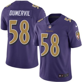 Ravens #58 Elvis Dumervil Purple Youth Stitched NFL Limited Rush Jersey Ravens #58 Elvis Dumervil Purple Youth Stitched NFL Limited Rush Jersey