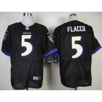 Ravens #5 Joe Flacco Black Alternate Men's Stitched NFL New Elite Jersey Ravens #5 Joe Flacco Black Alternate Men's Stitched NFL New Elite Jersey
