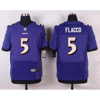 Ravens #5 Joe Flacco Purple Team Color Men's Stitched NFL New Elite Jersey Ravens #5 Joe Flacco Purple Team Color Men's Stitched NFL New Elite Jersey