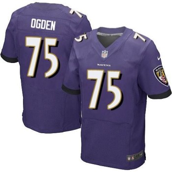Ravens #75 Jonathan Ogden Purple Team Color Men's Stitched NFL New Elite Jersey Ravens #75 Jonathan Ogden Purple Team Color Men's Stitched NFL New Elite Jersey