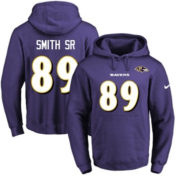 Ravens #89 Steve Smith Sr Purple Name & Number Pullover NFL Hoodie Ravens #89 Steve Smith Sr Purple Name & Number Pullover NFL Hoodie