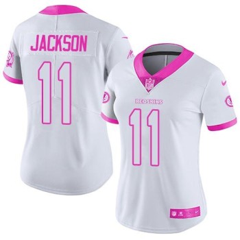Redskins #11 DeSean Jackson White/Pink Women's Stitched NFL Limited Rush Fashion Jersey Redskins #11 DeSean Jackson White/Pink Women's Stitched NFL Limited Rush Fashion Jersey