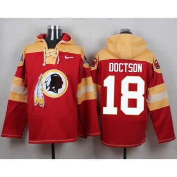 Redskins #18 Josh Doctson Burgundy Red Player Pullover NFL Hoodie Redskins #18 Josh Doctson Burgundy Red Player Pullover NFL Hoodie