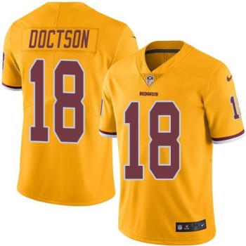 Redskins #18 Josh Doctson Gold Men's Stitched NFL Limited Rush Jersey Redskins #18 Josh Doctson Gold Men's Stitched NFL Limited Rush Jersey