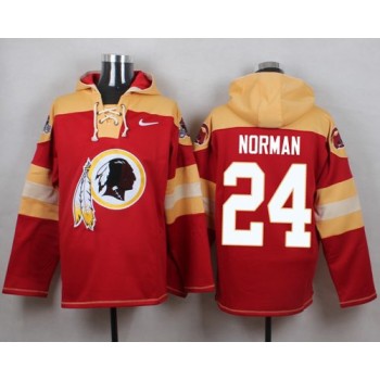 Redskins #24 Josh Norman Burgundy Red Player Pullover NFL Hoodie Redskins #24 Josh Norman Burgundy Red Player Pullover NFL Hoodie