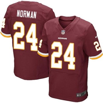 Redskins #24 Josh Norman Burgundy Red Team Color Men's Stitched NFL Elite Jersey