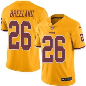 Redskins #26 Bashaud Breeland Gold Men's Stitched NFL Limited Rush Jersey Redskins #26 Bashaud Breeland Gold Men's Stitched NFL Limited Rush Jersey