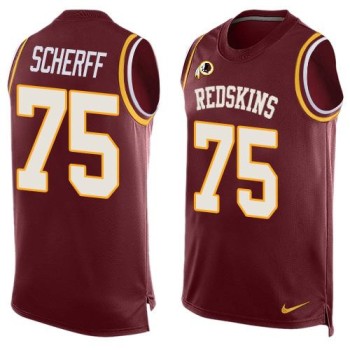 Redskins #75 Brandon Scherff Burgundy Red Team Color Men's Stitched NFL Limited Tank Top Jersey Redskins #75 Brandon Scherff Burgundy Red Team Color Men's Stitched NFL Limited Tank Top Jersey