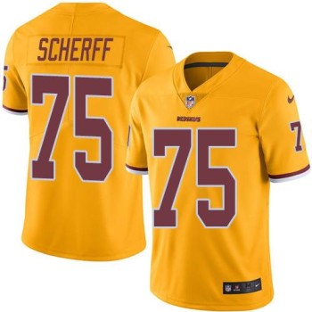 Redskins #75 Brandon Scherff Gold Youth Stitched NFL Limited Rush Jersey Redskins #75 Brandon Scherff Gold Youth Stitched NFL Limited Rush Jersey