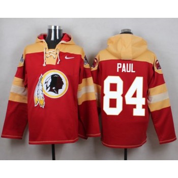 Redskins #84 Niles Paul Burgundy Red Player Pullover NFL Hoodie Redskins #84 Niles Paul Burgundy Red Player Pullover NFL Hoodie