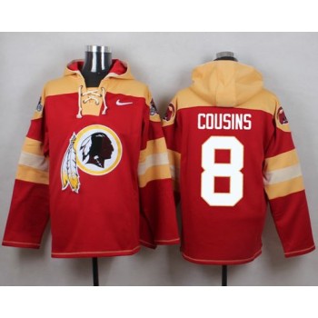 Redskins #8 Kirk Cousins Burgundy Red Player Pullover NFL Hoodie Redskins #8 Kirk Cousins Burgundy Red Player Pullover NFL Hoodie