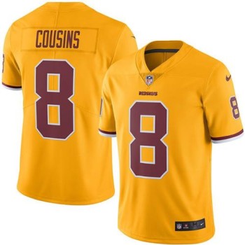 Redskins #8 Kirk Cousins Gold Youth Stitched NFL Limited Rush Jersey Redskins #8 Kirk Cousins Gold Youth Stitched NFL Limited Rush Jersey
