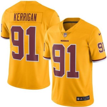 Redskins #91 Ryan Kerrigan Gold Men's Stitched NFL Limited Rush Jersey Redskins #91 Ryan Kerrigan Gold Men's Stitched NFL Limited Rush Jersey