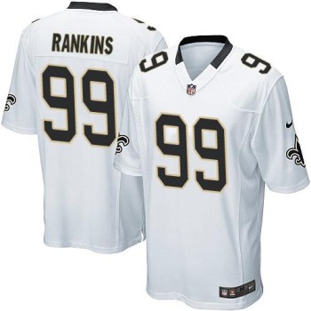Saints #99 Sheldon Rankins White Youth Stitched NFL Elite Jersey