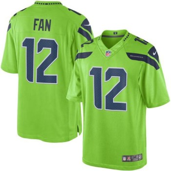 Seahawks #12 Fan Green Youth Stitched NFL Limited Rush Jersey Seahawks #12 Fan Green Youth Stitched NFL Limited Rush Jersey