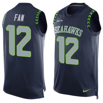 Seahawks #12 Fan Steel Blue Team Color Men's Stitched NFL Limited Tank Top Jersey Seahawks #12 Fan Steel Blue Team Color Men's Stitched NFL Limited Tank Top Jersey