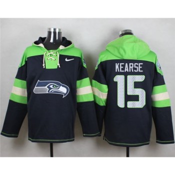 Seahawks #15 Jermaine Kearse Steel Blue Player Pullover NFL Hoodie