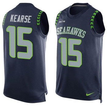 Seahawks #15 Jermaine Kearse Steel Blue Team Color Men's Stitched NFL Limited Tank Top Jersey Seahawks #15 Jermaine Kearse Steel Blue Team Color Men's Stitched NFL Limited Tank Top Jersey