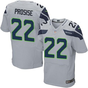 Seahawks #22 C. J. Prosise Grey Alternate Men's Stitched NFL Elite Jersey Seahawks #22 C. J. Prosise Grey Alternate Men's Stitched NFL Elite Jersey