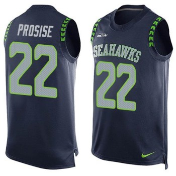 Seahawks #22 C. J. Prosise Steel Blue Team Color Men's Stitched NFL Limited Tank Top Jersey Seahawks #22 C. J. Prosise Steel Blue Team Color Men's Stitched NFL Limited Tank Top Jersey