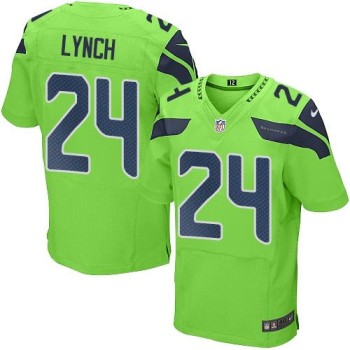 Seahawks #24 Marshawn Lynch Green Men's Stitched NFL Elite Rush Jersey Seahawks #24 Marshawn Lynch Green Men's Stitched NFL Elite Rush Jersey