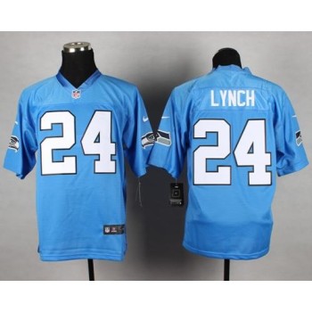 Seahawks #24 Marshawn Lynch Light Blue Men's Stitched NFL Elite Jersey Seahawks #24 Marshawn Lynch Light Blue Men's Stitched NFL Elite Jersey