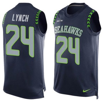 Seahawks #24 Marshawn Lynch Steel Blue Team Color Men's Stitched NFL Limited Tank Top Jersey Seahawks #24 Marshawn Lynch Steel Blue Team Color Men's Stitched NFL Limited Tank Top Jersey