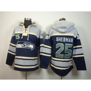 Seahawks #25 Richard Sherman Navy Blue Sawyer Hoodie Sweatshirt NFL Hoodie Seahawks #25 Richard Sherman Navy Blue Sawyer Hoodie Sweatshirt NFL Hoodie