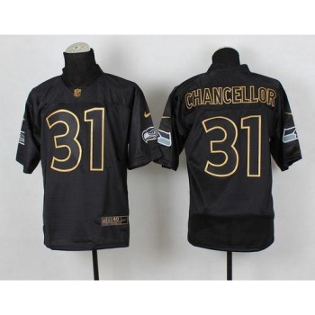 Seahawks #31 Kam Chancellor Black Gold No. Fashion Men's Stitched NFL Elite Jersey Seahawks #31 Kam Chancellor Black Gold No. Fashion Men's Stitched NFL Elite Jersey