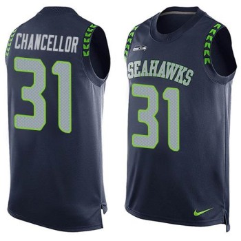 Seahawks #31 Kam Chancellor Steel Blue Team Color Men's Stitched NFL Limited Tank Top Jersey Seahawks #31 Kam Chancellor Steel Blue Team Color Men's Stitched NFL Limited Tank Top Jersey