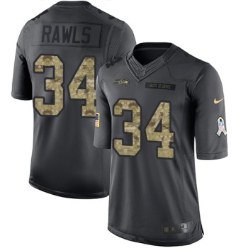 Seahawks #34 Thomas Rawls Black Youth Stitched NFL Limited 2016 Salute to Service Jersey Seahawks #34 Thomas Rawls Black Youth Stitched NFL Limited 2016 Salute to Service Jersey