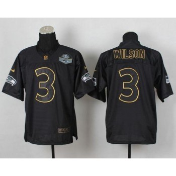Seahawks #3 Russell Wilson Black Gold No. Fashion Men's Stitched NFL Elite Jersey Seahawks #3 Russell Wilson Black Gold No. Fashion Men's Stitched NFL Elite Jersey