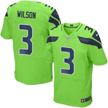 Seahawks #3 Russell Wilson Green Men's Stitched NFL Elite Rush Jersey Seahawks #3 Russell Wilson Green Men's Stitched NFL Elite Rush Jersey
