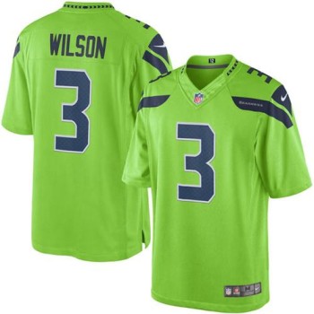 Seahawks #3 Russell Wilson Green Men's Stitched NFL Limited Rush Jersey Seahawks #3 Russell Wilson Green Men's Stitched NFL Limited Rush Jersey