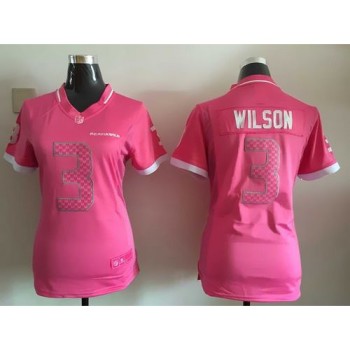 Seahawks #3 Russell Wilson Pink Women's Stitched NFL Elite Bubble Gum Jersey Seahawks #3 Russell Wilson Pink Women's Stitched NFL Elite Bubble Gum Jersey