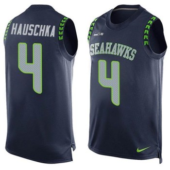 Seahawks #4 Steven Hauschka Steel Blue Team Color Men's Stitched NFL Limited Tank Top Jersey Seahawks #4 Steven Hauschka Steel Blue Team Color Men's Stitched NFL Limited Tank Top Jersey