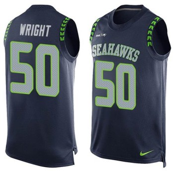 Seahawks #50 K.J. Wright Steel Blue Team Color Men's Stitched NFL Limited Tank Top Jersey Seahawks #50 K.J. Wright Steel Blue Team Color Men's Stitched NFL Limited Tank Top Jersey
