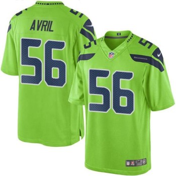 Seahawks #56 Cliff Avril Green Men's Stitched NFL Limited Rush Jersey