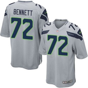 Seahawks #72 Michael Bennett Grey Alternate Youth Stitched NFL Elite Jersey Seahawks #72 Michael Bennett Grey Alternate Youth Stitched NFL Elite Jersey