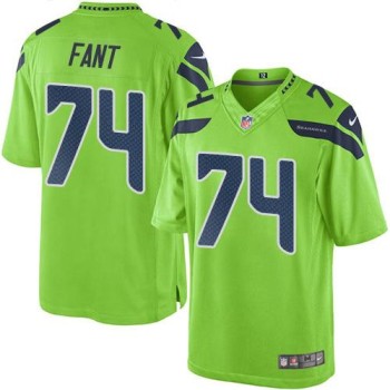 Seahawks #74 George Fant Green Men's Stitched NFL Limited Rush Jersey Seahawks #74 George Fant Green Men's Stitched NFL Limited Rush Jersey