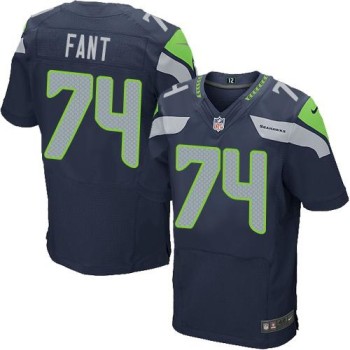 Seahawks #74 George Fant Steel Blue Team Color Men's Stitched NFL Elite Jersey Seahawks #74 George Fant Steel Blue Team Color Men's Stitched NFL Elite Jersey