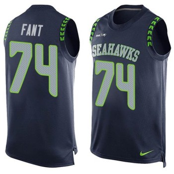 Seahawks #74 George Fant Steel Blue Team Color Men's Stitched NFL Limited Tank Top Jersey Seahawks #74 George Fant Steel Blue Team Color Men's Stitched NFL Limited Tank Top Jersey
