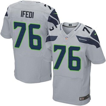 Seahawks #76 Germain Ifedi Grey Alternate Men's Stitched NFL Elite Jersey Seahawks #76 Germain Ifedi Grey Alternate Men's Stitched NFL Elite Jersey
