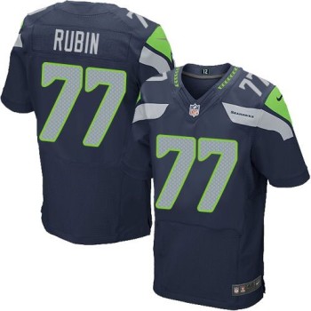Seahawks #77 Ahtyba Rubin Steel Blue Team Color Men's Stitched NFL Elite Jersey Seahawks #77 Ahtyba Rubin Steel Blue Team Color Men's Stitched NFL Elite Jersey