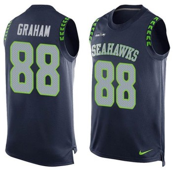 Seahawks #88 Jimmy Graham Steel Blue Team Color Men's Stitched NFL Limited Tank Top Jersey Seahawks #88 Jimmy Graham Steel Blue Team Color Men's Stitched NFL Limited Tank Top Jersey